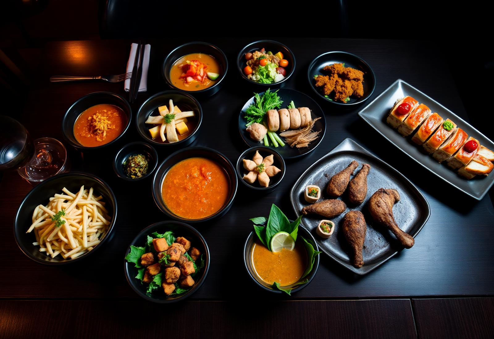 Lunchbuffé på Massmann Thai — thairätter, sushi och tillbehör